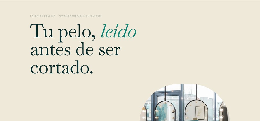 Verbena — ejemplo de web para salón de belleza