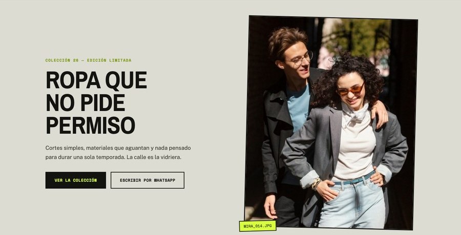 Marfil — ejemplo de web para tienda de ropa