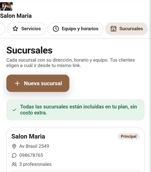 Panel en el celular: sucursales incluidas en el plan sin costo extra